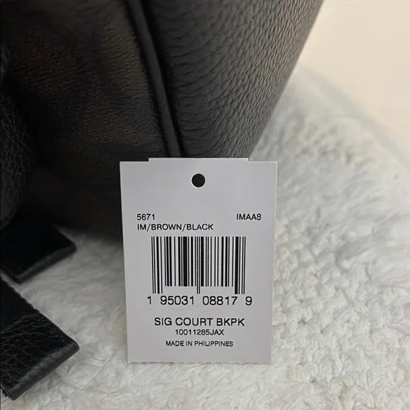 Coach Brown and Black Backpack - Picture 7 of 9